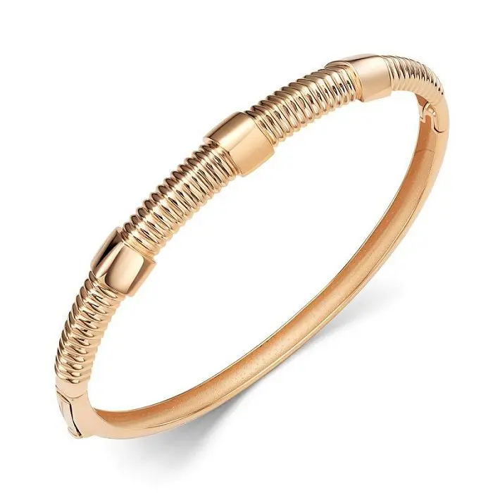 Браслет жесткий из красного золота