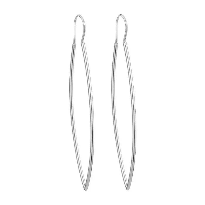 Серьги петельки из серебра вид 1