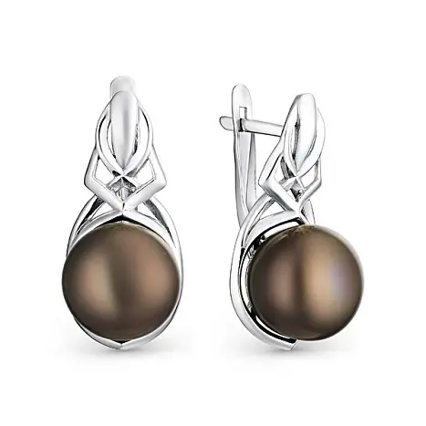 Серьги с английским замком из серебра