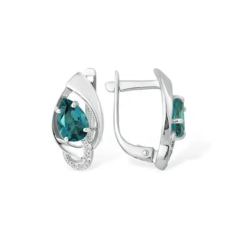 Серьги с английским замком из серебра