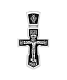 Подвеска крест из черного серебра