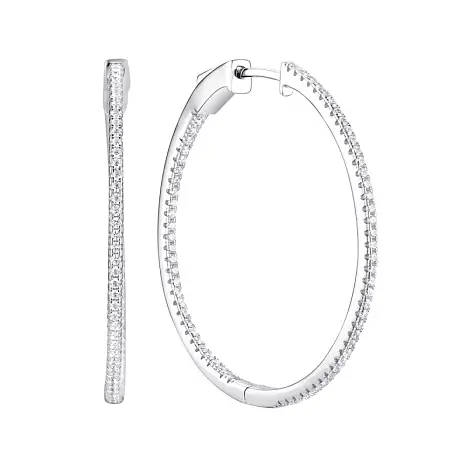 Серьги конго из серебра