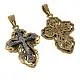 Подвеска крест из комбинированного золота