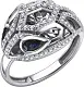 Кольцо декоративное из белого золота