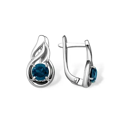 Серьги с английским замком из серебра
