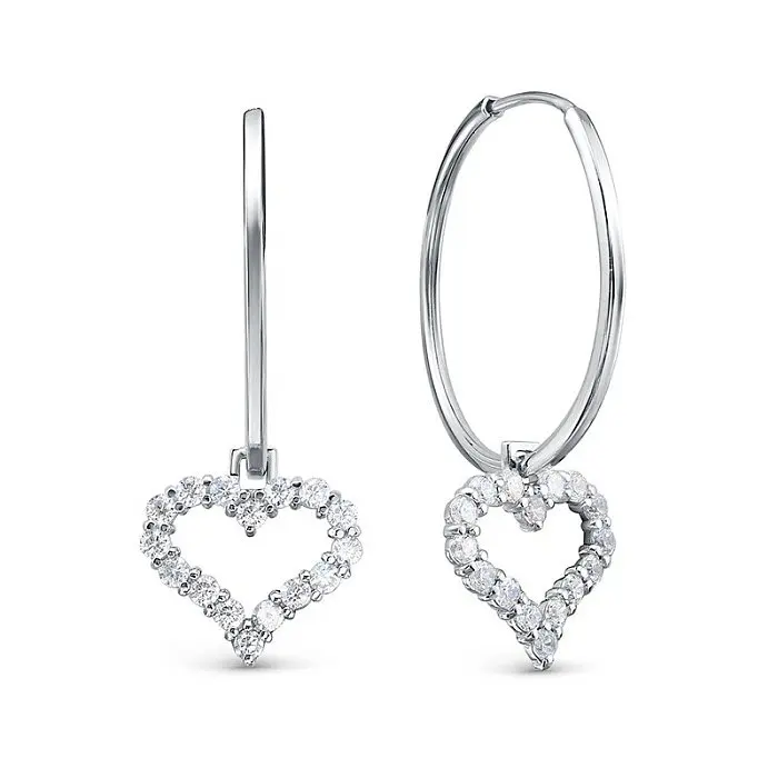 Серьги конго из серебра