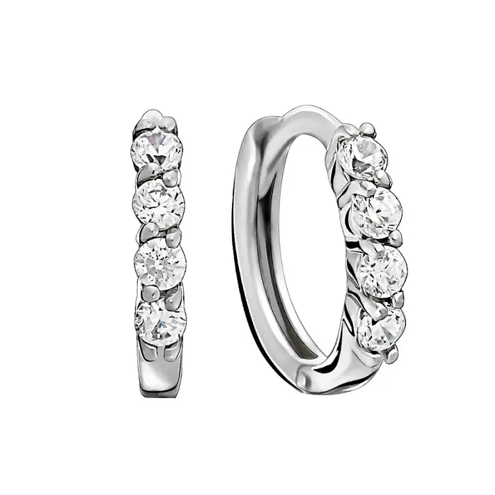 Серьги конго из серебра вид 1