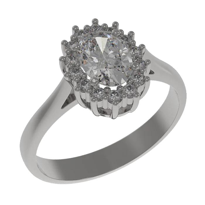 Кольцо декоративное из серебра