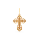 Подвеска крест из красного золота