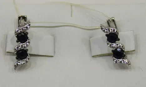 Серьги с английским замком из серебра