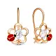 Серьги детские из красного золота