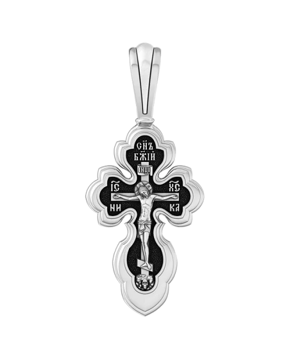 Подвеска крест из серебра