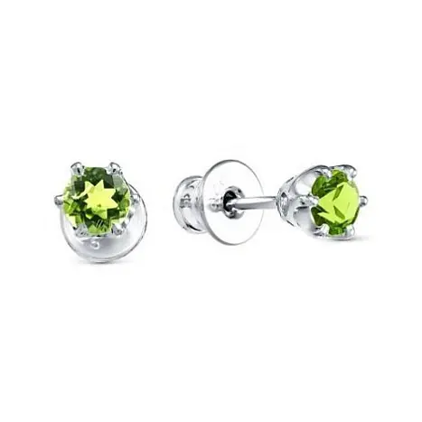 Серьги пуссеты из серебра