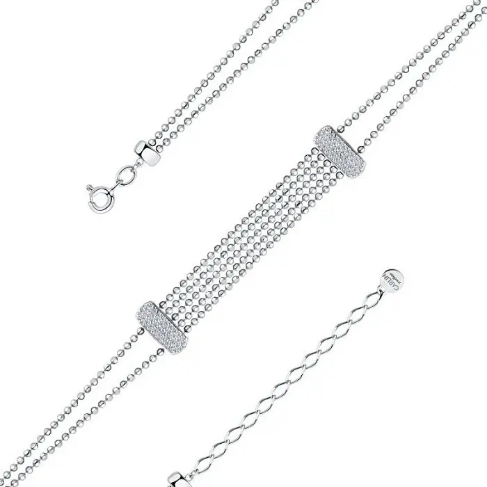 Браслет декоративный из белого золота