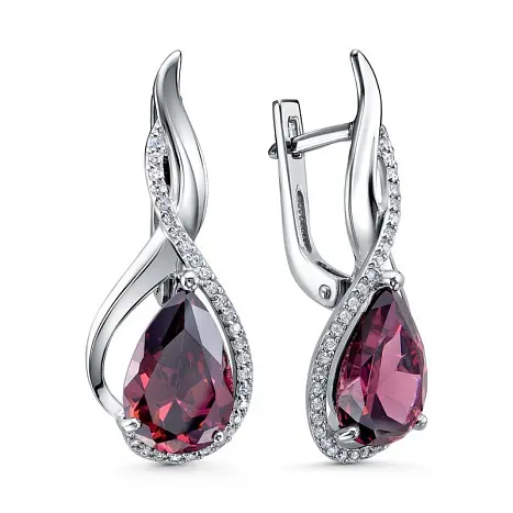 Серьги с английским замком из серебра
