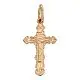 Подвеска крест из красного золота