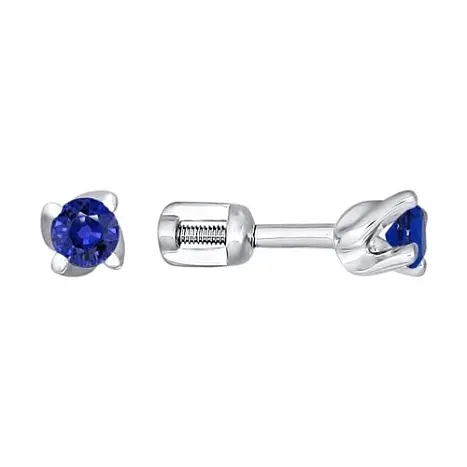 Серьги пуссеты из серебра