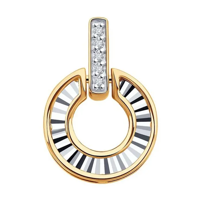 Подвеска декоративная из комбинированного золота