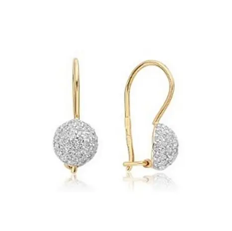 Серьги петельки из красного золота