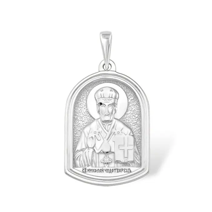 Подвеска икона из серебра вид 1