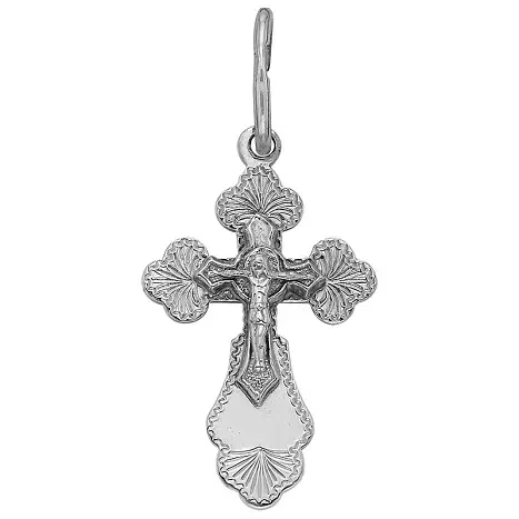 Подвеска крест из серебра