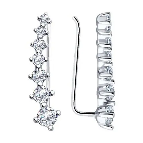 Серьги зажимы из серебра
