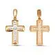 Подвеска крест из комбинированного золота