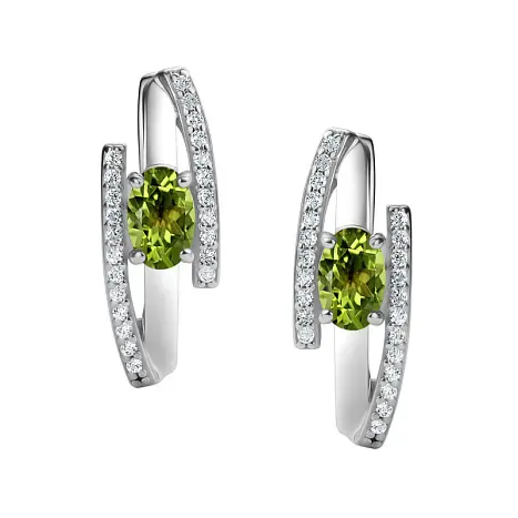 Серьги с английским замком из серебра
