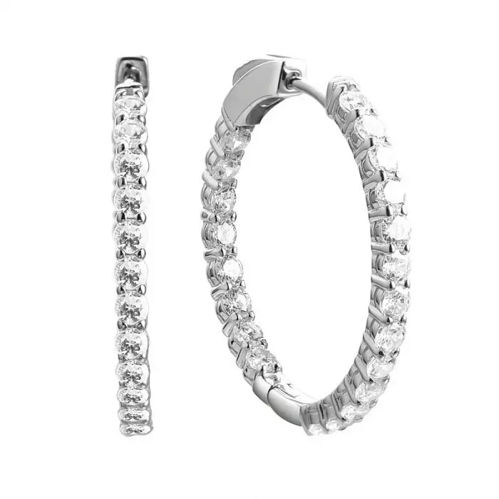 Серьги конго из серебра