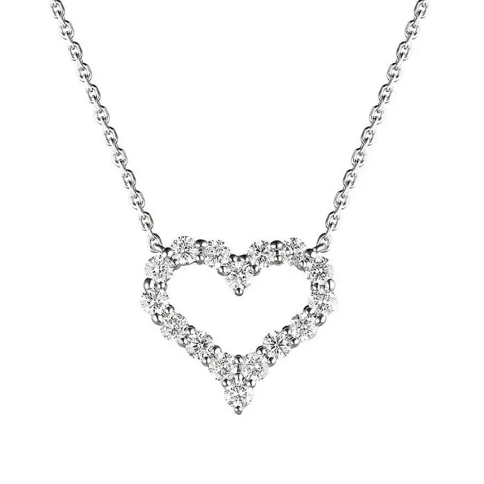 Цепь колье из белого золота