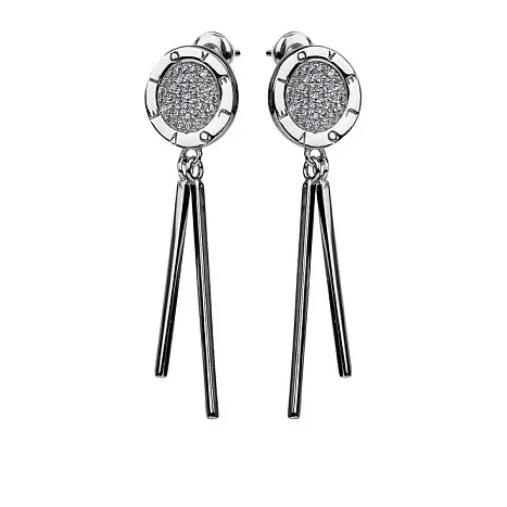 Серьги подвесные из серебра
