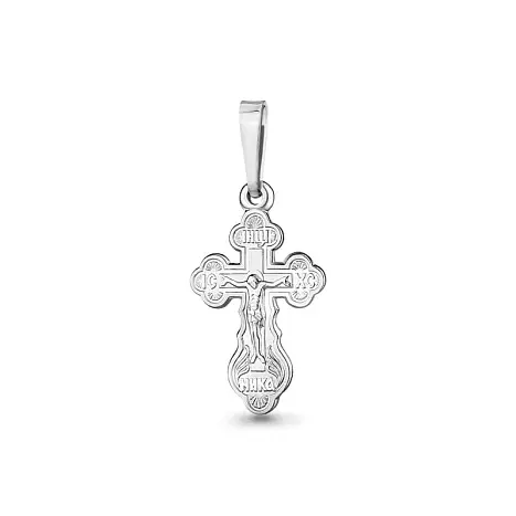 Подвеска крест из серебра