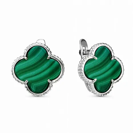 Серьги с английским замком из серебра