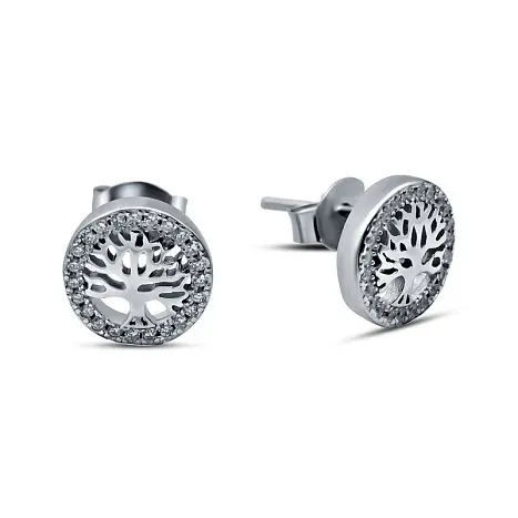Серьги пуссеты из серебра