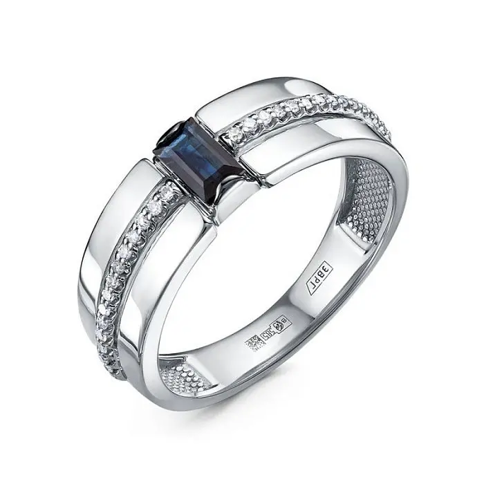 Кольцо декоративное из белого золота