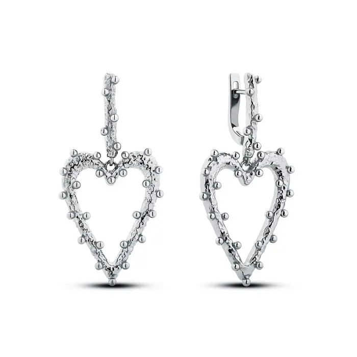 Серьги подвесные из серебра