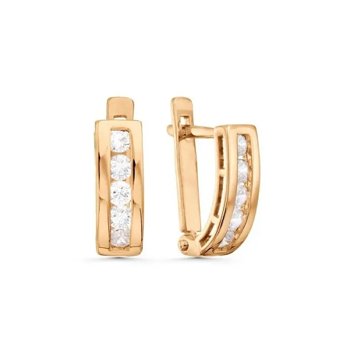 Серьги детские из красного золота