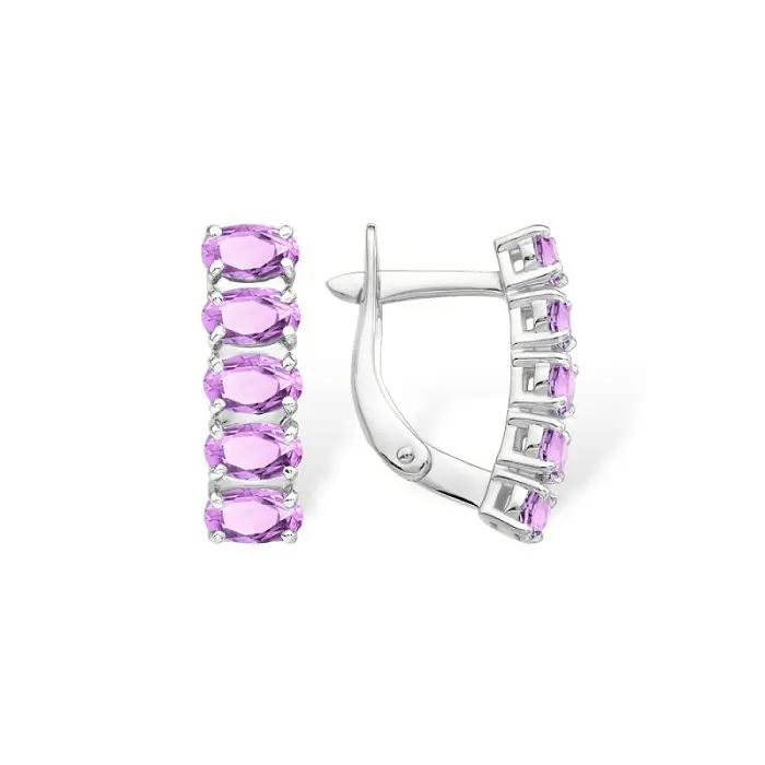 Серьги с английским замком из серебра