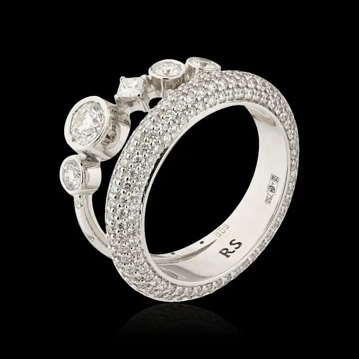 Кольцо декоративное из серебра