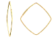 Серьги конго из красного золота