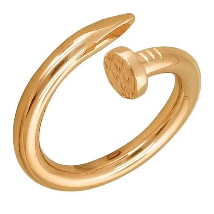 Кольцо декоративное из красного золота вид 1