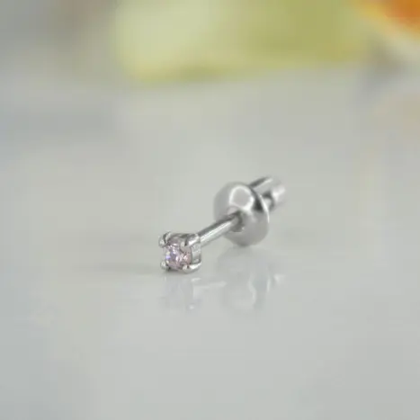 Серьги одиночные из серебра