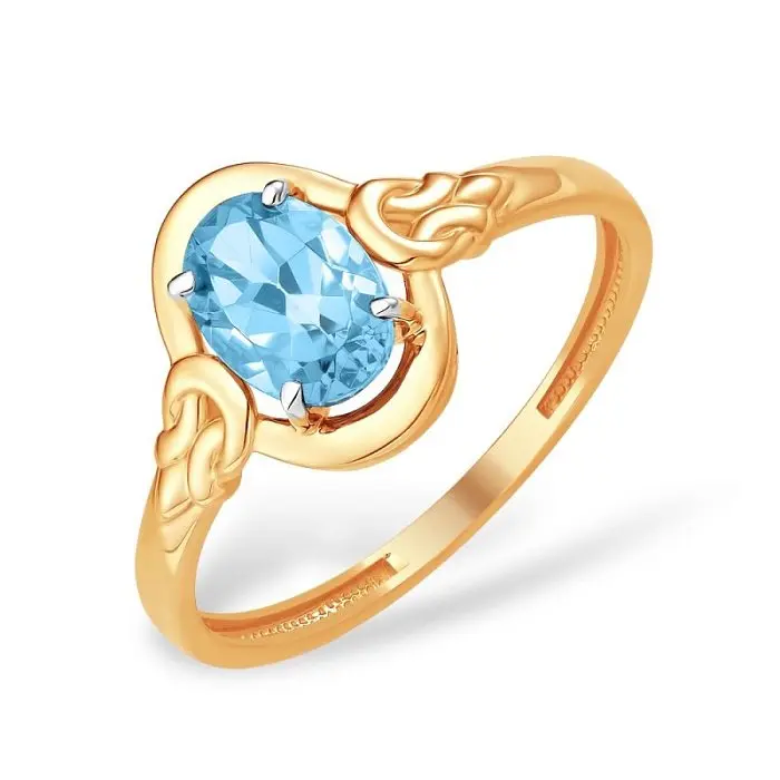 Кольцо декоративное из красного золота