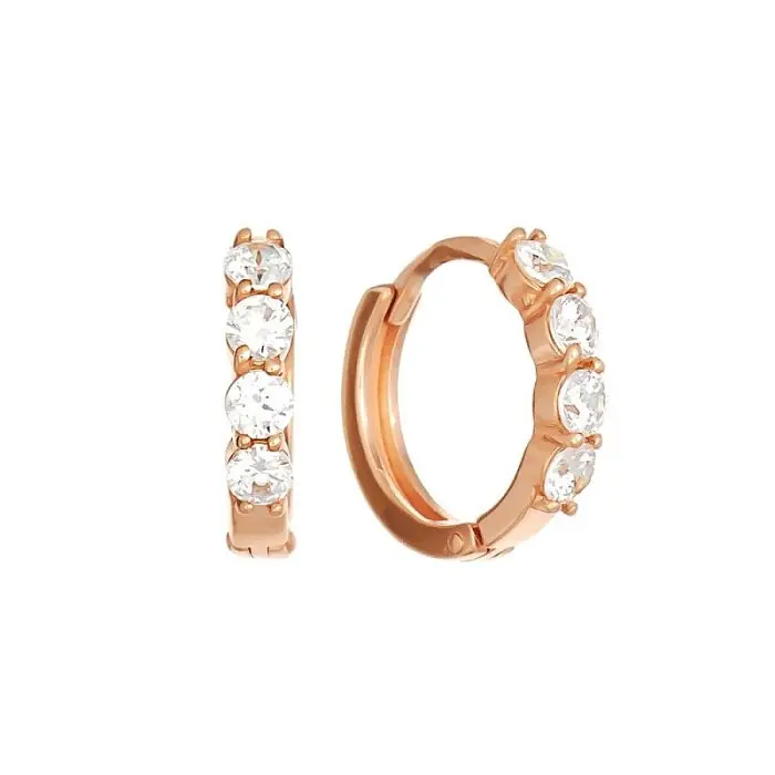 Серьги конго из позолоты вид 1