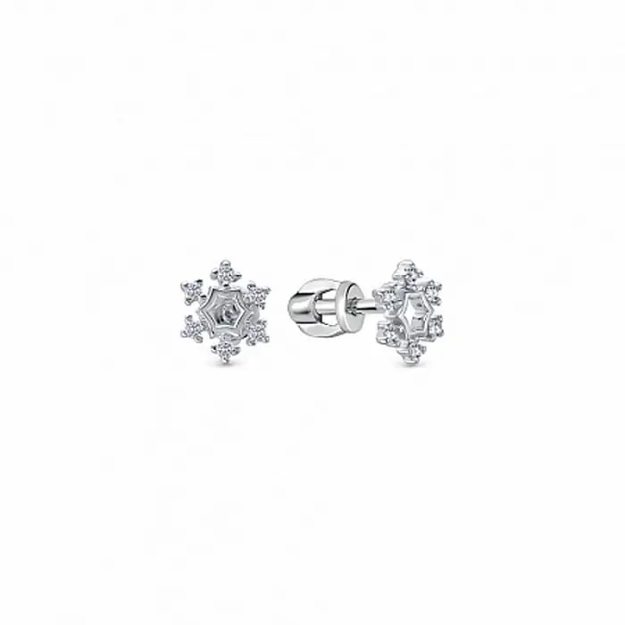 Серьги пуссеты из серебра