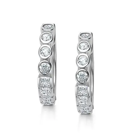 Серьги конго из серебра