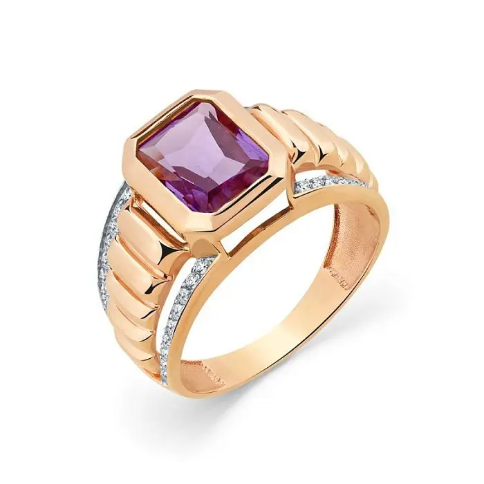 Кольцо декоративное из красного золота