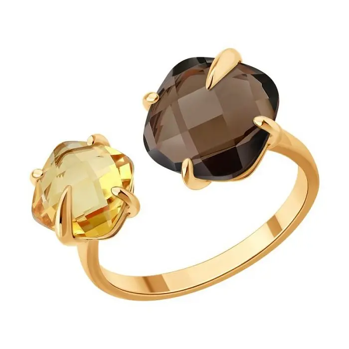 Кольцо декоративное из красного золота