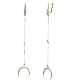 Серьги подвесные из серебра