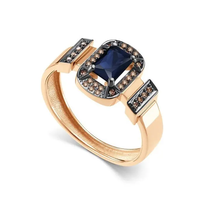 Кольцо декоративное из красного золота